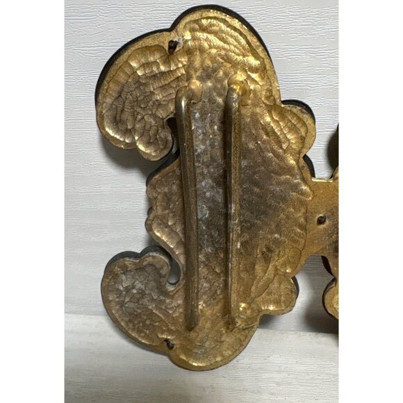 Yves St Laurent Belt Buckle Butterfly Ornate Details Art Nouveau 1970's Lg Unise - Picture 10 of 16